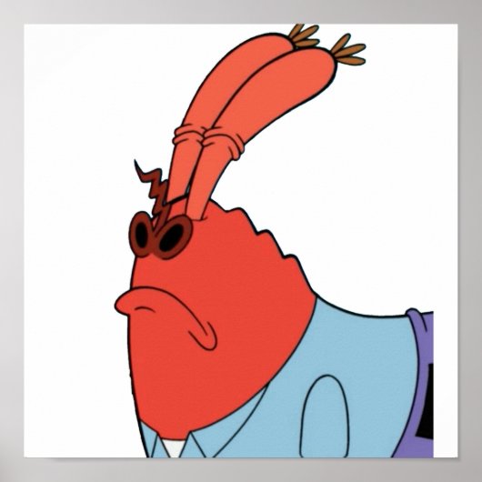 de heer Krabs Sniffing Poster (Voorkant)