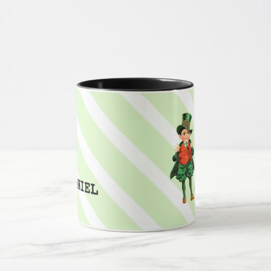 de heer Lucky Custom Name St. Patrick's Day Mok (Midden)