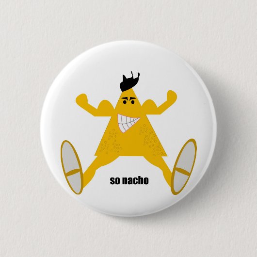 de heer Macho Nacho Ronde Button 5,7 Cm (Voorkant)