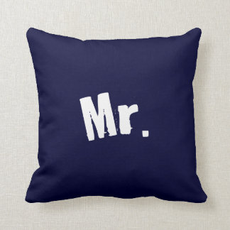 de heer marine Blue Pillow Kussen