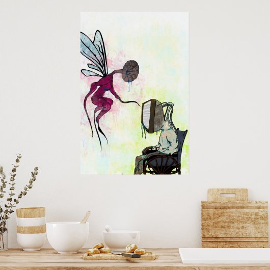 de heer Media en de Propaganda Pixie Poster (Keuken)