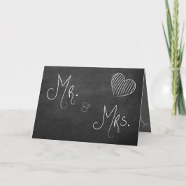 De heer & mevrouw Chalk Heart Kaart