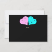 de heer & mevrouw hearts bedankkaart (Achterkant)