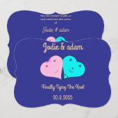 de heer & mevrouw hearts kaart (Voorkant / Achterkant)