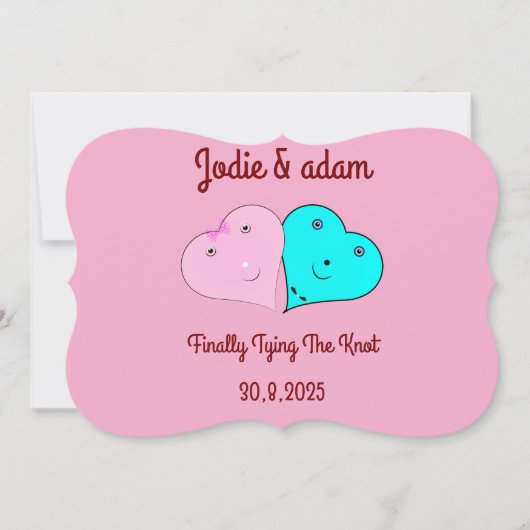 de heer & mevrouw hearts kaart (Voorkant)