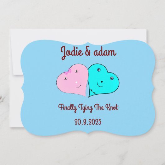 de heer & mevrouw hearts kaart (Voorkant)