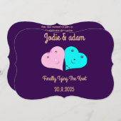 de heer & mevrouw hearts kaart (Voorkant / Achterkant)