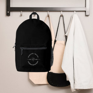 de heer mevrouw honeymoon zwart wit newlyweds bedrukte rugzak