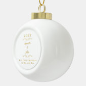 De heer & mevrouw, onze eerste kerstman, het jaar  keramische bal ornament (Rechts)