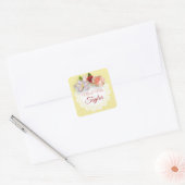de heer & mevrouw Stickers Yellow and Coral Floral (Envelop)