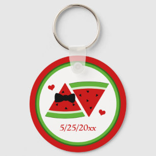 De heer & mevrouw Watermelon Personalized Basic Sl Sleutelhanger