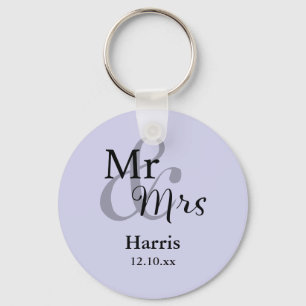 De heer & mevrouw Wedding Favor Keyring Name/Date  Sleutelhanger