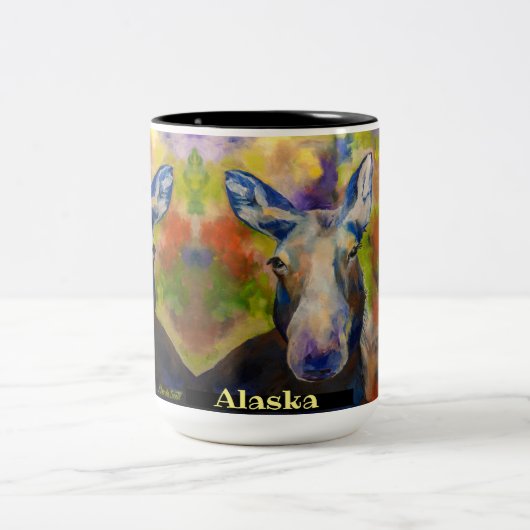 de heer Moosey Moose Coffee Mok_ALASKA   Tweekleurige Koffiemok (Center)
