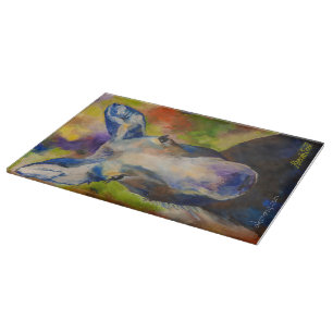 de heer Moosey Moose Glass Cutting Board Snijplank