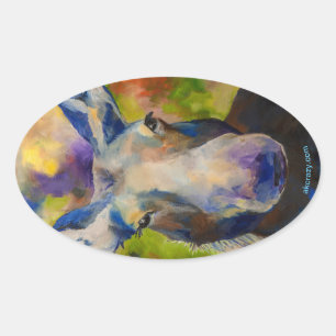 de heer Moosey Moose Ovale Sticker