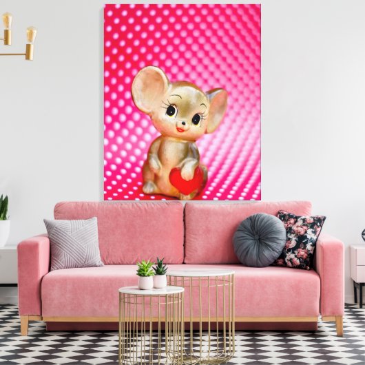 de heer Mouse Canvas Afdruk (Insitu (Woonkamer))