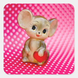 de heer Mouse Vierkante Sticker