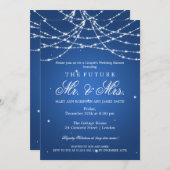 de heer Mrs Couples Shower Sparking String Blue Kaart (Voorkant / Achterkant)