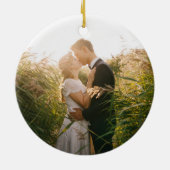 De heer Mrs First Married Eerste Pas getrouwd Foto Keramisch Ornament (Achterkant)