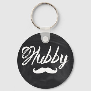 de heer Mustache Groom Honeymoon hubby Sleutelhanger