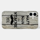 de heer Mustache Hipster Pattern Case-Mate iPhone Case (Achterkant (horizontaal))