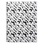 de heer Mustache Hipster Pattern Notitieboek (Voorkant)