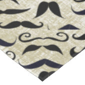de heer Mustache Hipster Pattern Tafelkleed (Gekanteld)