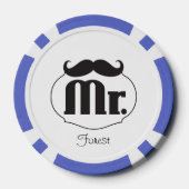 de heer Mustache Lil Man Baby Boy Stats Pokerchips (Achterkant)