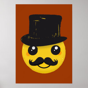 De heer Mustache poster