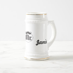 de heer Mustache Retro Hipster Gifts Bierpul