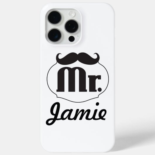 de heer Mustache Retro Hipster Gifts Case-Mate iPhone Case (Achterkant)