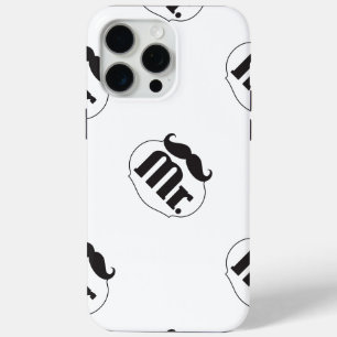 de heer Mustache Retro  Hipster Gifts iPhone 15 Pro Max Hoesje