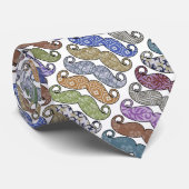 de heer Mustache Retro Hipster Gifts Stropdas (Opgerold)