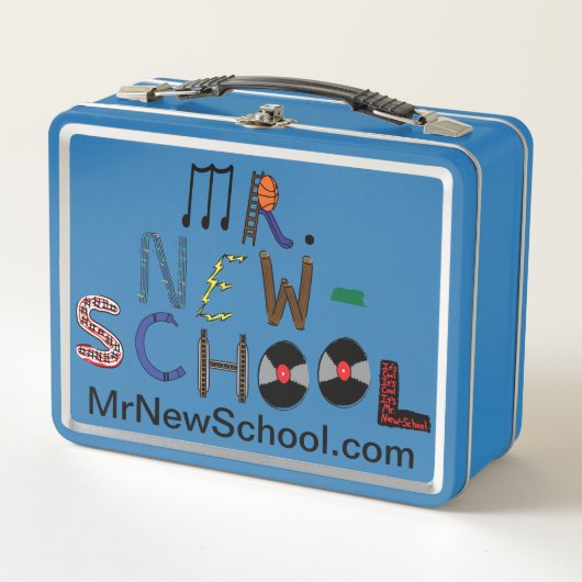 De heer New-School Font Lunch Box (Voorkant)