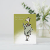 de heer Okapi (aanpasbare tekst) Briefkaart (Staand voorkant)