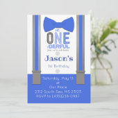 De heer One-derful Birthday Invitation Kaart (Staand voorkant)