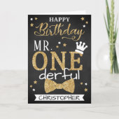 de heer ONEderful 1st Birthday Kaart (Voorkant)