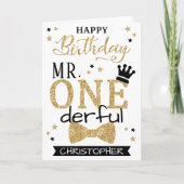 de heer ONEderful 1st Birthday Kaart (Voorkant)