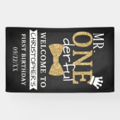 de heer ONEderful 1st Birthday Welcome Spandoek (Horizontaal)