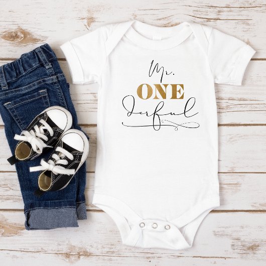 de heer Onederful Baby Bodysuit