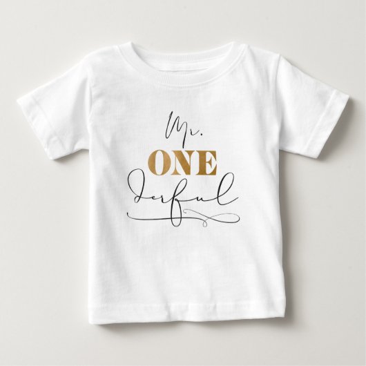 de heer Onederful Baby T-Shirt (Voorkant)