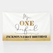de heer Onederful Birthday Banner (Horizontaal)