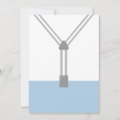 de heer ONEderful Birthday Invitation, Blue, Grey Kaart (Achterkant)