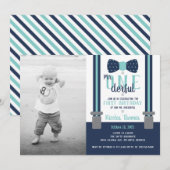 de heer ONEderful Birthday Party Invitation Kaart (Voorkant / Achterkant)