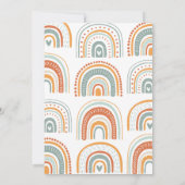 de heer Onederful Boho Rainbow First Birthday Boy Kaart (Achterkant)