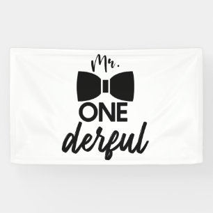 de heer ONEderful de heer Wonderful First 1st Birt Spandoek