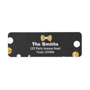 de heer Onederful Return Address Labels Boy Black