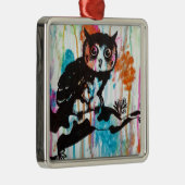 de heer Owl Metalen Ornament (Rechts)