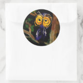 de heer Owl Ronde Sticker (Tas)