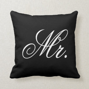 de heer Pas getrouwd Elegant Wedding Pillow Kussen